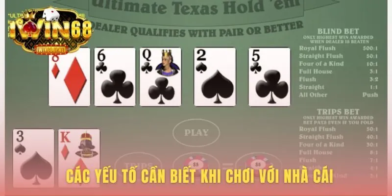 Ultimate Texas Holdem đòi hỏi hiểu rõ luật chơi nhà cái